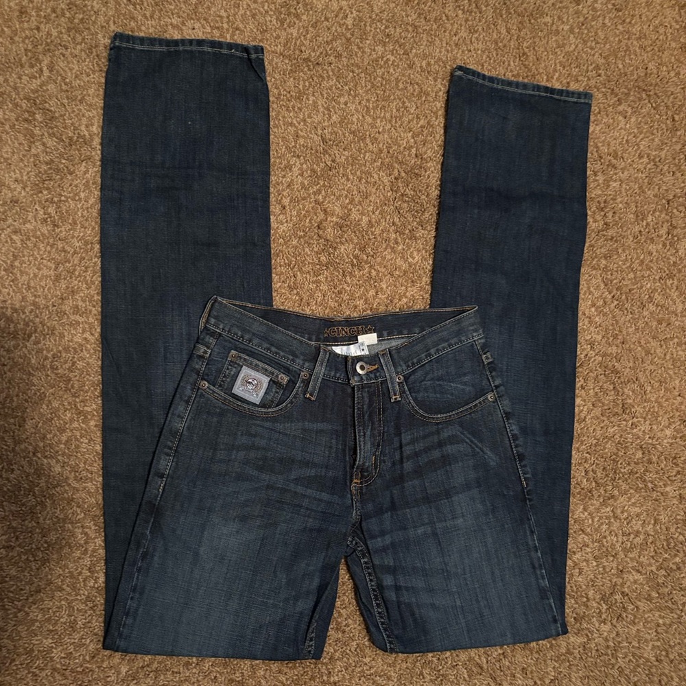 Cinch Denim Jeans with Contrast Stitching